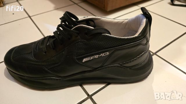 Оригинални мъжки сникърси Santoni for AMG, снимка 1 - Маратонки - 44857986