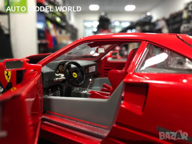 Метална колекционерска количка BURAGO FERRARI F40 мащаб 1:18 NEW, снимка 8 - Колекции - 47108373