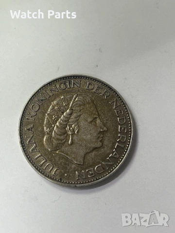 Сребърна монета Нидерландия 2½ гулдена, 1959, снимка 2 - Нумизматика и бонистика - 53018926