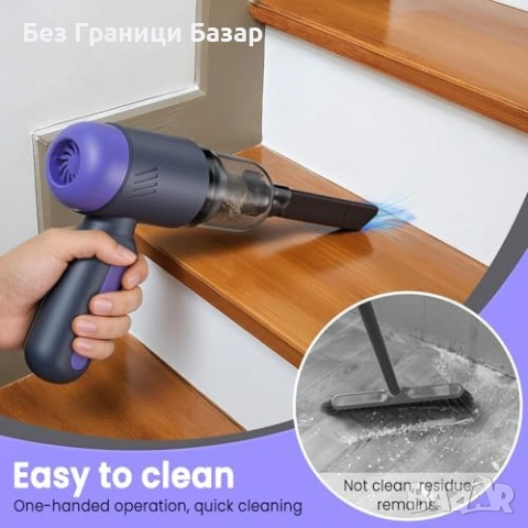 нова безжична Ръчна мини прахосмукачка и духалка 15000Pa за кола дом, снимка 7 - Прахосмукачки - 53877489