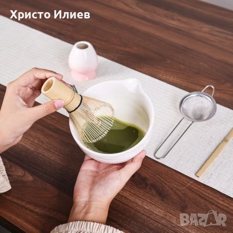 Комплект за чай матча Matcha 5 броя сет Японски матча сет чъсен купа лъжичка, снимка 3 - Други стоки за дома - 53705467