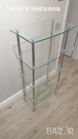 Стъклена етажерка, снимка 6 - Етажерки - 54187800