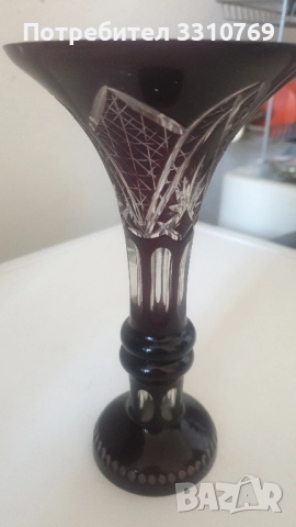 Прекрасни кристални вази Бохемия. , снимка 14 - Вази - 52547260