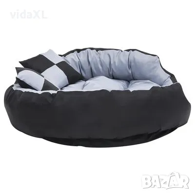 vidaXL Реверсивно и миещо се кучешко легло, сиво и черно, 110x80x23 см（SKU:171209）, снимка 4 - За кучета - 49161772