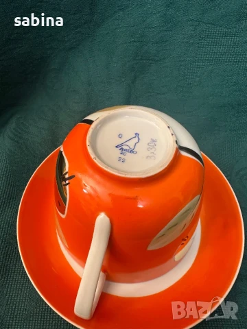 Руски порцелан Дулево/Дульово-чаши гигант за чай, мляко,’компот, снимка 6 - Антикварни и старинни предмети - 50717299