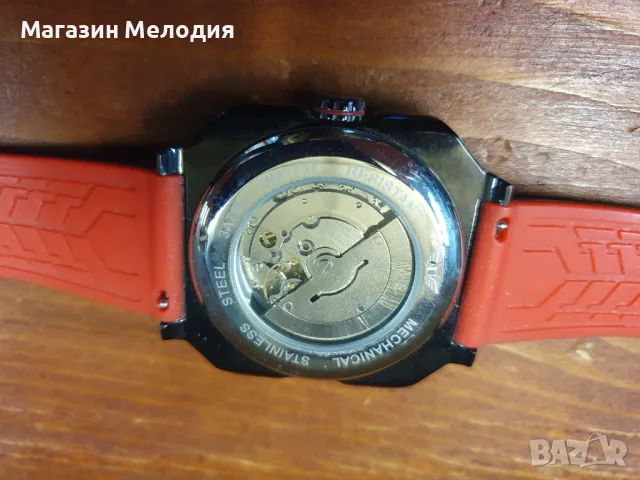 Механичен, самонавиващ (Автоматичен) мъжки въчен часовник Automatic Mechanical Stainless Steel С кут, снимка 10 - Мъжки - 48387784