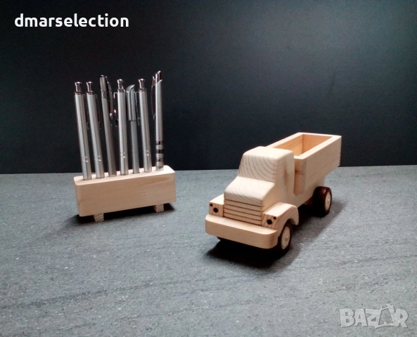 Декоративно дървено камионче - моливник DMAR 323, снимка 2 - Колекции - 52406866