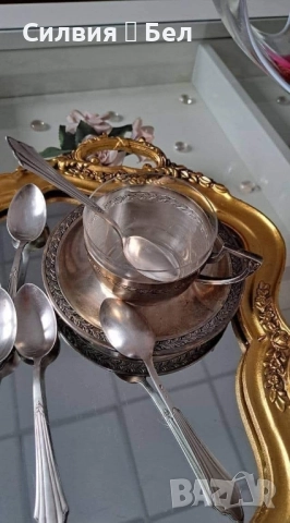 Посребрени чаени лъжички WMF , снимка 3 - Прибори за хранене, готвене и сервиране - 51863560