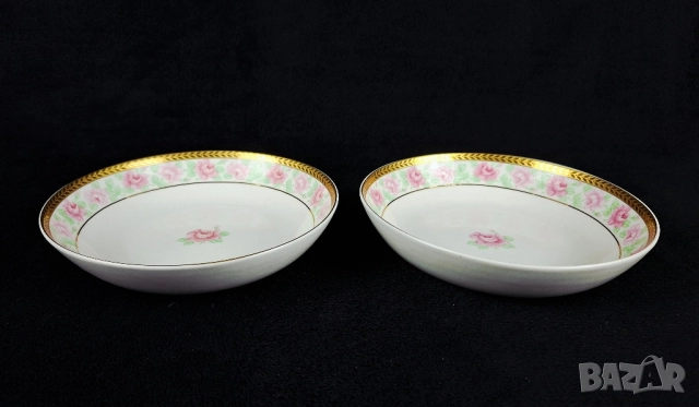 2 купички с рози и златен кант - Burg Lindau