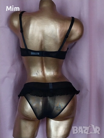 75 C M К-т Черен сутиен и бикина , снимка 4 - Бельо - 54035200