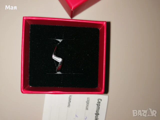 Пръстен бяло злато Проба 585 / 14 к