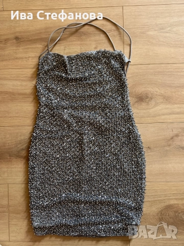 Нова елегантна парти коктейлна официална сива рокля Oh Polly , снимка 6 - Рокли - 50226063