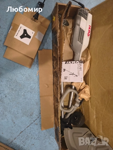 Електрическа коса IKRA IES 1000C/ 1000W - Градиснки тример с корда/нож 37 см 23 см , снимка 3 - Градинска техника - 52061793