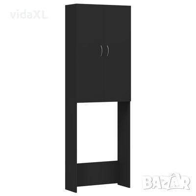 vidaXL Шкаф за пералня, черен, 64x25,5x190 см（SKU:808414, снимка 1 - Шкафове - 45948304