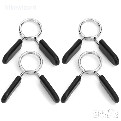 Flintronic Пружинни скоби за щанга, комплект от 4 – Пружинни скоби за щанга НОВИ