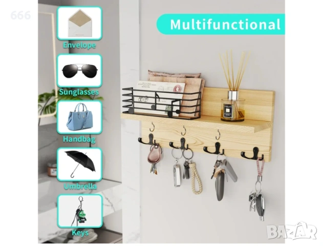 Закачалка за Ключове с Етажерка, снимка 5 - Други стоки за дома - 53527114