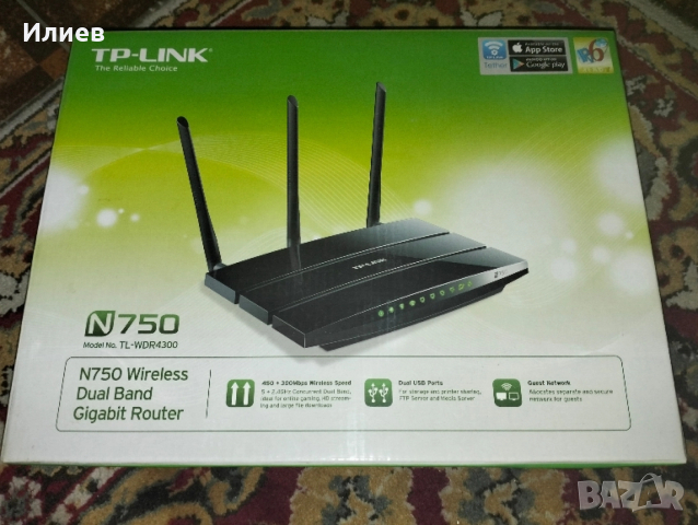 Рутер TP link WDR-4300, снимка 2 - Рутери - 52567898