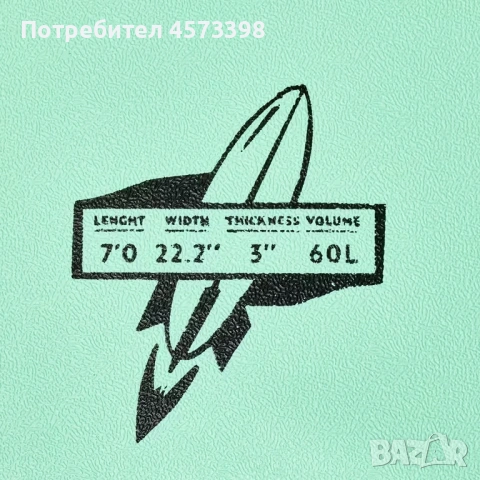 Дъска за сърф от пяна 900 7’, с 3 финки, снимка 4 - Водни спортове - 53759612