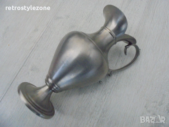 № 8530 Старинна скандинавска кана SKS TINN 95%  , снимка 2 - Други ценни предмети - 53863568