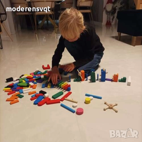 Дървено домино 360 части, семейна игра, снимка 2 - Образователни игри - 52805195