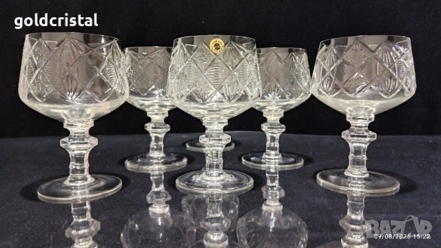 кристални чаши , снимка 6 - Антикварни и старинни предмети - 51483269