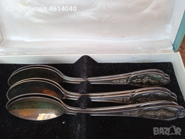 Лъжици 14 см МН-19 посребрени, 6 броя, снимка 5 - Прибори за хранене, готвене и сервиране - 52792902