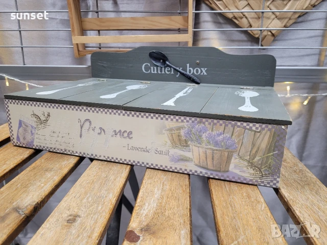 стелаж за подправки и кутия за прибори, снимка 3 - Аксесоари за кухня - 50642140