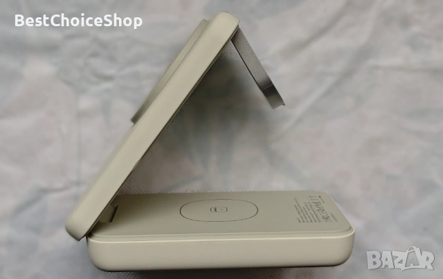 RORRY 10000mAh магнитна външна батерия, безжична зарядна станция, снимка 5 - Външни батерии - 53399264