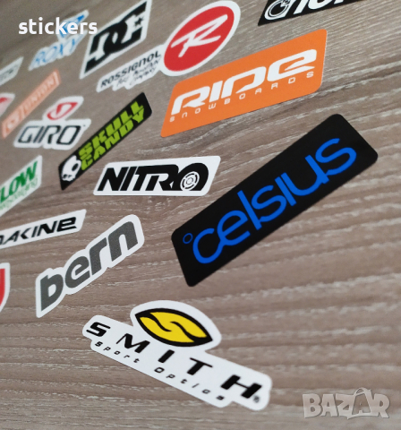 Стикери Скейт Сноуборд Ски марки лист А4 - 26 бр. общо Sticker, снимка 5 - Аксесоари и консумативи - 45053706