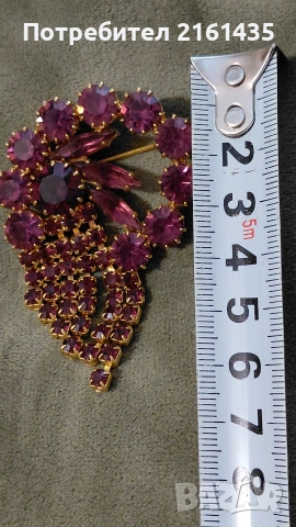 Прекрасна ретро брошка от 60-те години на миналия век на Яблонекс Чехословакия , снимка 4 - Други - 52846000