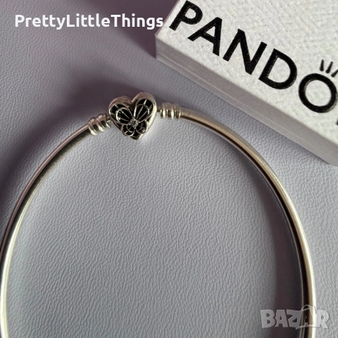 Сребърни гривни Pandora 19 см, снимка 2 - Гривни - 47066222