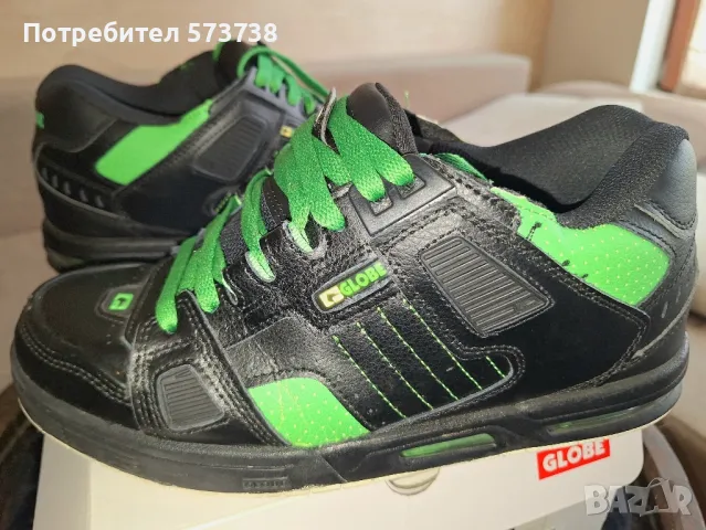 Сникърси GLOBE Sabre GBSABR  Black/Moto Green 10768, снимка 9 - Маратонки - 49776876