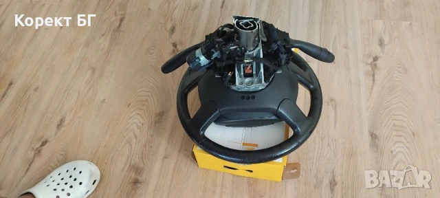 Мултифункционален волан с аербег airbag и лентов кабел + лост за мигачи/чистачки за Citroen C5, снимка 5 - Части - 51163333