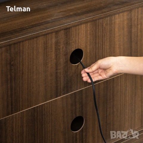 TV шкаф цвят орех с таблени врати, снимка 9 - Шкафове - 53985451