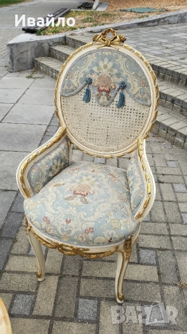 Италиански бароков комплект 022, снимка 3 - Дивани и мека мебел - 52015192