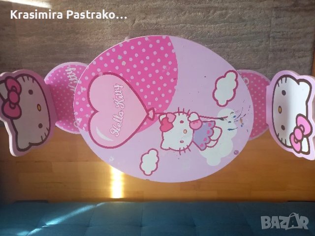 Детска маса с 2 стола Hello Kitty, снимка 3 - Други - 47102166