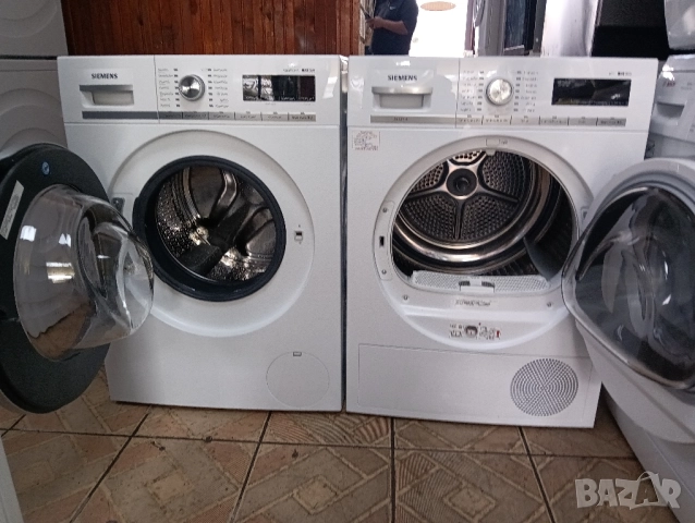 Комплект пералня и сушилня с термопомпа Сименс Siemens IQ 700 A+++ 8кг 2 години гаранция!, снимка 2 - Перални - 52474756