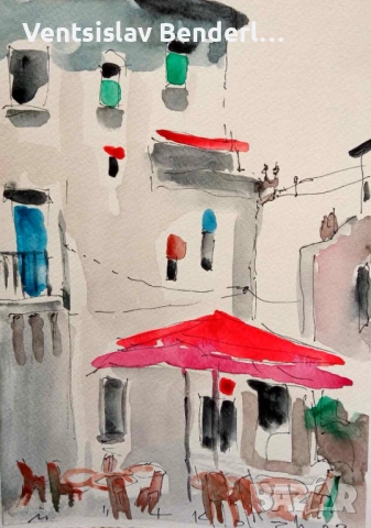 Рисунки акварел, снимка 11 - Други ценни предмети - 53260848