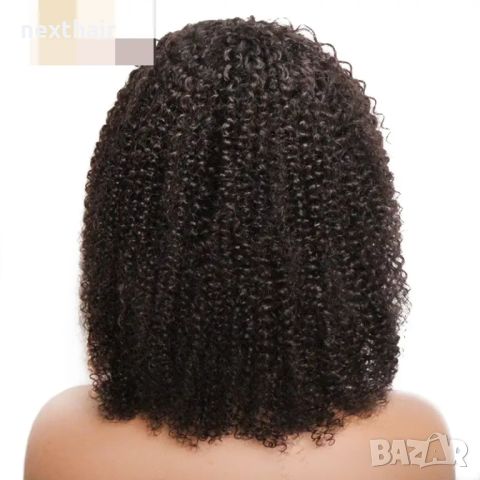 Къса афро къдрава естествена перука, снимка 2 - Аксесоари за коса - 46289503