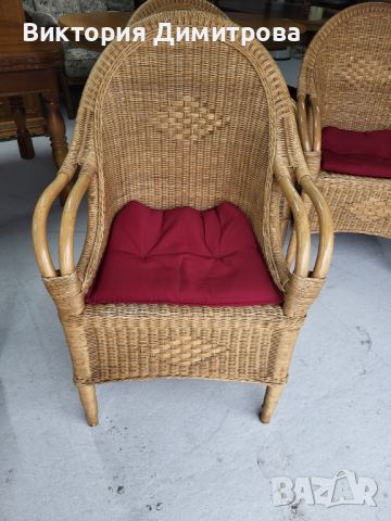 Комплект от 6 ратанови кресла , снимка 3 - Градински мебели, декорация  - 45455246