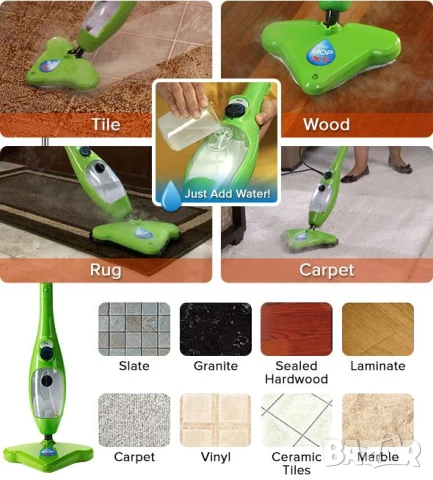 Парочистачка X5 – Мултифункционален Стийм Моп за Под, Килими и Повърхности   