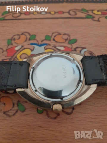 Мъжки часовник Слава позлатен AU 10 автомат, снимка 4 - Мъжки - 53393428