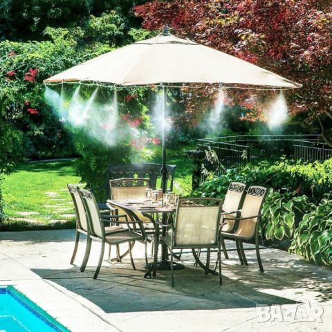 Охлаждаща система с водна мъгла, за двор, тераса, веранди, басейн – 10 м., снимка 4 - Градинска техника - 45416324