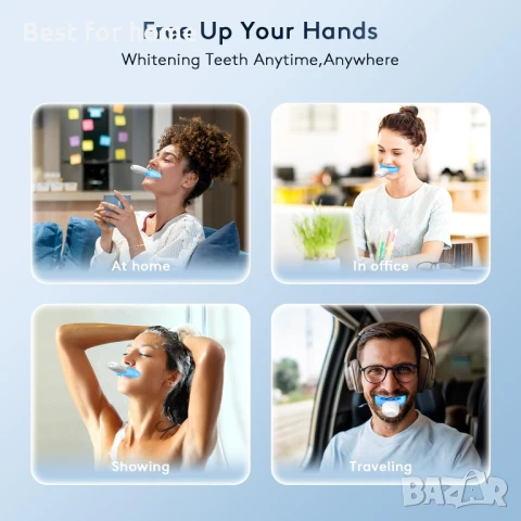 Комплект за избелване на зъби с LED светлини, снимка 7 - Друга електроника - 51120886