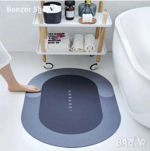 Силно абсорбиращ килим за баня против хлъзгане
