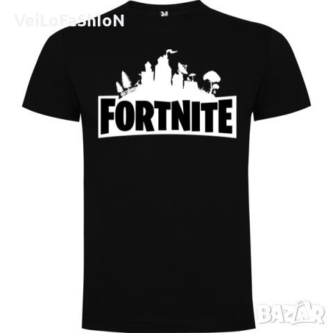 Нова детска тениска Fortnite в черен цвят