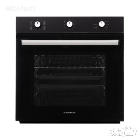  Фурна Hausberg HB-8053, за вграждане, 71L, Черен, Неръждаема стомана, снимка 2 - Печки, фурни - 54183811