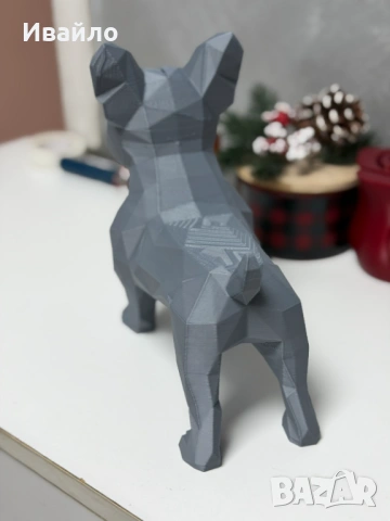 Геометрична фигурка на френски булдог, снимка 3 - Други - 53901969