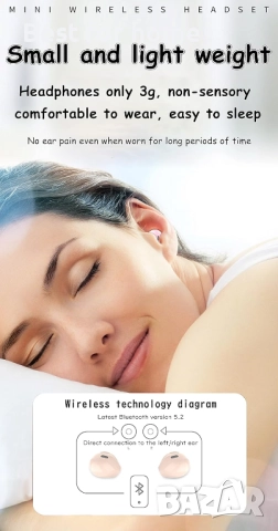 Мини невидими слушалки за уши, снимка 8 - Bluetooth слушалки - 52401700