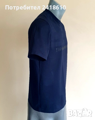 Emporio Armani Cotton Mens Size S ОРИГИНАЛ! Мъжка Тениска!, снимка 4 - Тениски - 53949525